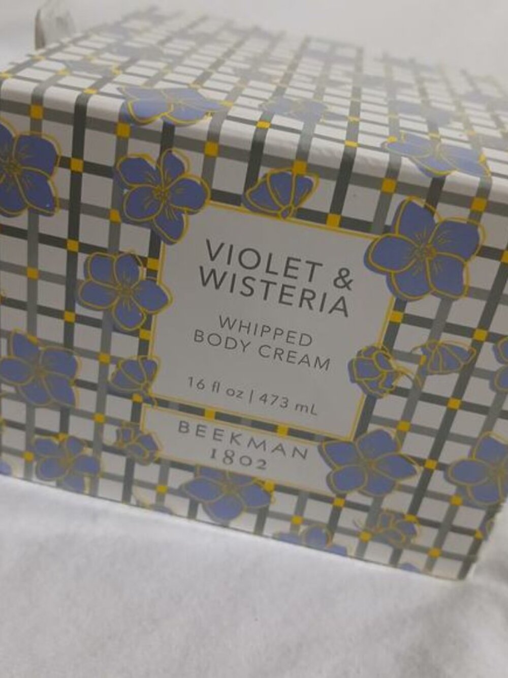 BEEKMAN 1802 “VIOLET & WISTERIA” WHIPPED BODY CREAM. 16oz. NEW SEALED